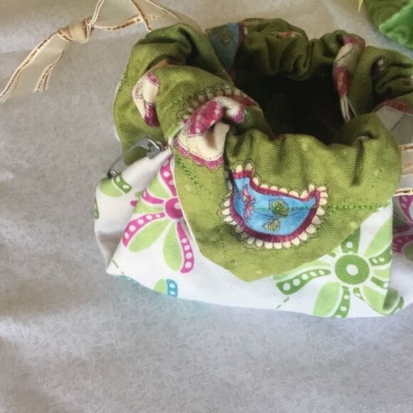 NWOT Handmade Set of 3 Drawstring Pouches - Picture 3 of 6